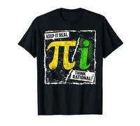 Mantienilo Reale Pensa a Rational Pi Math Graphic Maglietta
