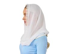 Mantilla in pizzo traspirante sciarpa scialle leggera copertura per la testa per le donne preghiera messa e uso quotidiano scialle rettangolare in pizzo