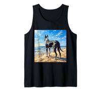 Mantle Great Dane Sunny Beach Dog Opera d'Arte Canotta