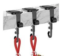 Mantle Stocking Holders, Festival Decoration Hooks, 9.25x4.92x3.54 Inches Adjustable Wreath Display, 3 Piece Set with Durable Design, Ideal Desk Doorway Vine Christmas Stockings Mantle Holiday Decor