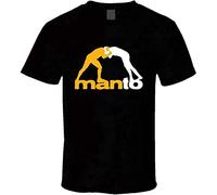 Manto Brazilian Jiu Jitsu Martial Art T-Shirt Printed Tee Graphic Top for Men Shirt Black Size M