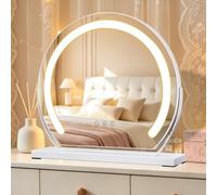 MantoLite Specchio da Trucco Rotondo LED 40 cm Bianco 3 Temperature Luci