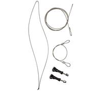 Mantona 100 cm linea di sicurezza in acciaio INOX, colore: Nero/Argento - NUOVO