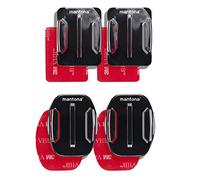 Mantona 3M Klebebefestigung 4er Set (flach und gebogen, GoPro Session, geeignet für GoPro Hero 2/3/3+/4), 20229