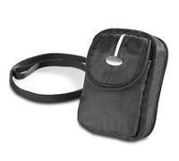 Mantona Jaspis - Custodia compatta per fotocamera con tracolla e passante per cintura, colore: Nero