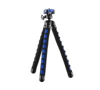 Mantona kaleido Flex leichtes Flex Stativ (mit hochwertigem 360° Kugelkopf, geeignet für Digital und Videokameras, Smartphones und Action Cams) ocean blue, 21399
