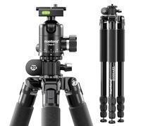 Mantona Kodiak L 284 + testa a sfera Onyx 8 Set Stativo con testa in alluminio e piastra a sgancio rapido compatibile con Arca Swiss