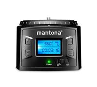 Mantona Testa panoramica motorizzata, riprese panoramiche a 360°, rotazione continua, utilizzabile con treppiedi fotografico, accessorio per fotocamere GoPro e smartphone