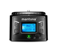 Mantona Turnaround 360 Advanced 3 - Testa per treppiede panoramica elettrica girevole a 360° - Testa girevole programmabile per timelapse accelerato e rotante con action cam per smartphone Fotocamera GoPro