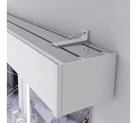 Mantovana 3 in 1 e sistema a doppio binario con striscia luminosa a LED, silenziosa, montaggio a soffitto/parete, 20ft / 610 cm, perfetto per l'arredamento della casa