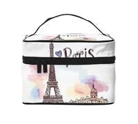 Mantovana colorata per finestra, con tasca per bastone, motivo Parigi, Torre Eiffel, oscurante, a righe, per soggiorno, camera da letto, cucina, 117 x 45 cm