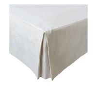 Mantovana giroletto da hotel, 5 colori spessi, in tela di poli/cotone, per letto king e queen size, con linea alberghiera da 35,6 cm (colore avorio, 200 x 200 x 35 cm)