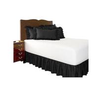 Mantovana Giroletto Matrimoniale,Vestiletto Gonna da letto bianca avvolgente elastica for letto senza superficie del letto Gonne da letto singole/matrimoniali/queen/king size 40 cm Uso domestico in ho