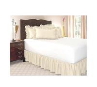 Mantovana Giroletto Matrimoniale,Vestiletto Gonna da letto bianca avvolgente elastica for letto senza superficie del letto Gonne da letto singole/matrimoniali/queen/king size 40 cm Uso domestico in ho
