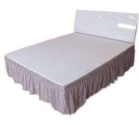 Mantovana Giroletto Matrimoniale,Vestiletto Gonna da letto Copriletto in tessuto spazzolato senza superficie del letto Copriletto con fascia elastica for letto king size queen size Copriletto da 40 cm