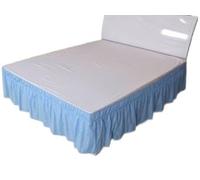 Mantovana Giroletto Matrimoniale,Vestiletto Gonna da letto Copriletto in tessuto spazzolato senza superficie del letto Copriletto con fascia elastica for letto king size queen size Copriletto da 40 cm