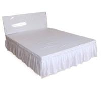 Mantovana Giroletto Matrimoniale,Vestiletto Gonna da letto Copriletto in tessuto spazzolato senza superficie del letto Copriletto con fascia elastica for letto king size queen size Copriletto da 40 cm