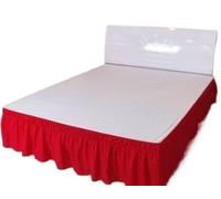 Mantovana Giroletto Matrimoniale,Vestiletto Gonna da letto Copriletto in tessuto spazzolato senza superficie del letto Copriletto con fascia elastica for letto king size queen size Copriletto da 40 cm