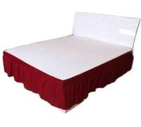 Mantovana Giroletto Matrimoniale,Vestiletto Gonna da letto Copriletto in tessuto spazzolato senza superficie del letto Copriletto con fascia elastica for letto king size queen size Copriletto da 40 cm
