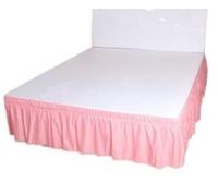 Mantovana Giroletto Matrimoniale,Vestiletto Gonna da letto Copriletto in tessuto spazzolato senza superficie del letto Copriletto con fascia elastica for letto king size queen size Copriletto da 40 cm