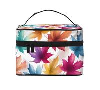 Mantovana oscurante con foglie d'acero colorate, con tasca per asta, per autunno e autunno, tenda a strati corti, per soggiorno, camera da letto, cucina, decorazione 117 x 45 cm