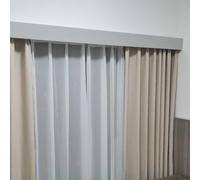 Mantovana oscurante moderna per bastone, 4 m, colore grigio, per camera da letto e soggiorno, perfetta per decorare casa, hotel, balcone, migliora la privacy e l'estetica