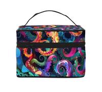 Mantovana oscurante per finestra, con tasca per asta, motivo a tentacoli di polpo colorato, tenda oscurante per soggiorno, camera da letto, cucina, 117 x 45 cm