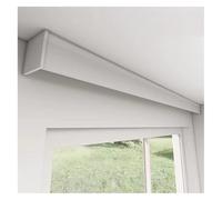 Mantovana per finestra bianca e sistema di binari 2 in 1, design singolo per tenda e mantovana silenziosa, lunghezza 1,6 m, ideale per eleganti decorazioni per la casa