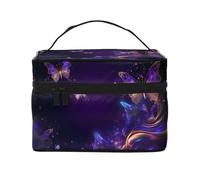 Mantovana per finestra con farfalla viola e oro con tasca per asta, tenda oscurante fantasia per soggiorno, camera da letto, cucina, decorazione 117 x 45 cm