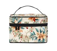 Mantovana per finestra con motivo floreale etnico con tasca per asta, vintage, oscurante, a righe, per soggiorno, camera da letto, cucina, 117 x 45 cm