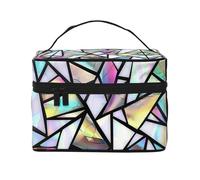 Mantovana per finestra in vetro colorato con tasca per asta, motivo geometria arcobaleno, tenda oscurante per soggiorno, camera da letto, cucina, decorazione 117 x 45 cm