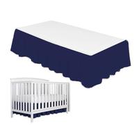 Mantovana per lettino - Volant antipolvere con nappe, gonna per culla in microfibra con pompon per portare il bambino caldo e accogliente stanza del bambino a dormire e sognare 71,1 x 132,1 cm