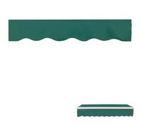 Mantovana per tenda, multi dimensione, pieghevole, impermeabile, resistente ai raggi UV, strisce ondulate di diversi colori, per balcone, patio, tenda di ricambio (verde, 3,5 m x 20 cm)