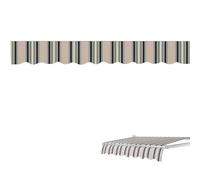 Mantovana per tenda, multi dimensione, pieghevole, impermeabile, resistente ai raggi UV, strisce ondulate di diversi colori, per balcone, patio, tenda di ricambio (striscia verde, 5 m x 20 cm)