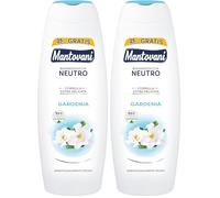 Mantovani - Bagnoschiuma Neutro Ipoallergenico, Fragranza Gardenia, con Vitamina E e Collagene Vegetale, 400 ml (Confezione da 2)