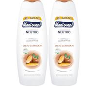 Mantovani - Bagnoschiuma Neutro Ipoallergenico, Fragranza Olio di Argan, con Vitamina E e Collagene Vegetale, 400 ml (Confezione da 2)