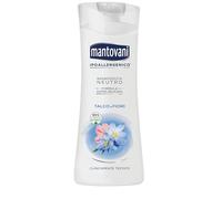 Mantovani - Bagnoschiuma Neutro Ipoallergenico, Fragranza Talco e Fiori Bianchi, con Vitamina E e Collagene Vegetale, 400 ml