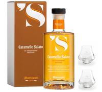 Mantovani 'S Caramello Salato con 'S Doppiospirito 70 cl Con 2 Bicchieri Tumbler