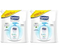 Mantovani - Sapone Liquido Mani Neutro Ipoallergenico, Fragranza Gardenia, con Vitamina E e Collagene Vegetale, Ecoricarica 750 ml (Confezione da 2)