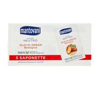 2 Conf. (6 Saponette) Mantovani Classico Neutro Olio di Argan Pietra di Sapone