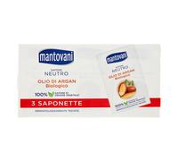 Mantovani Sapone Neutro Con Olio Di Argan Bio 90 gr 3 Pezzi - Saponetta