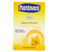 6 pz Mantovani Sapone Neutro allo Zolfo e Vitamina H Saponetta per Pelli Grasse
