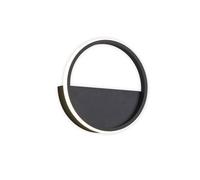 Mantra Iluminación Applique a LED Kitesurf, alluminio, Ø 20 cm, nero Mantra Iluminación