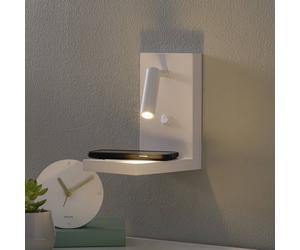 Mantra Iluminación Applique a LED Zanzibar con lampada da lettura, bianco Mantra Iluminación