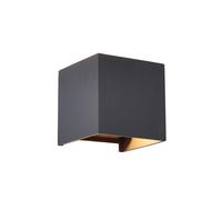 Mantra Iluminación Applique da esterno Davos a LED, grigio, angolare, dimmerabile, alluminio Mantra Iluminación