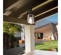 Mantra Iluminación. Modello MAYA. Lampada a sospensione da esterno realizzata in alluminio e vetro rifinito in colore grigio scuro. Altezza regolabile