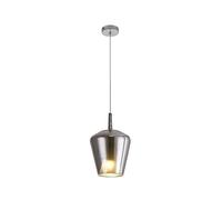 Mantra Iluminación Lampada a sospensione Elsa, a 1 luce, Ø 22,5 cm, vetro, cromo Mantra Iluminación