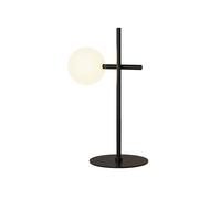 Mantra Iluminación Lampada da tavolo Cellar, a 1 luce, ferro, nero, vetro, bianco Mantra Iluminación