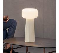 Mantra Iluminación Lampada da tavolo Faro, vetro, plastica, portalampada E27, bianco Mantra Iluminación