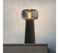 Mantra Iluminación Lampada da tavolo Faro, vetro, plastica, portalampada E27, nero Mantra Iluminación